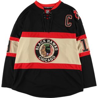 Reebok - 古着 リーボック Reebok NHL CHICAGO BLACKHAWKS シカゴブラックホークス ゲームシャツ ホッケーシャツ カナダ製 メンズL /eaa413829