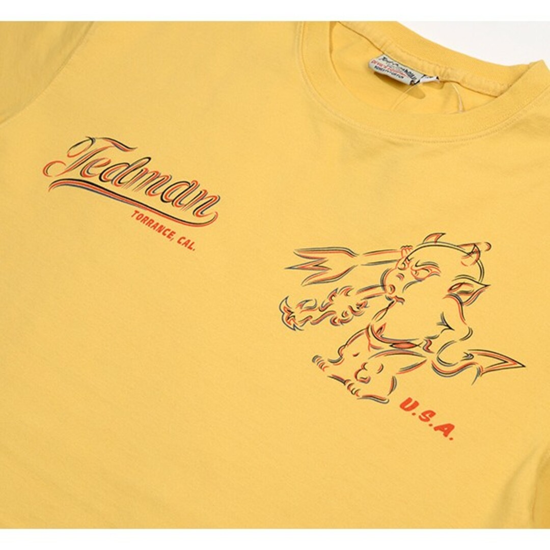 TEDMAN(テッドマン)のテッドマン/Tシャツ/カスタード/TDSS-565/エフ商会/カミナリモータース メンズのトップス(Tシャツ/カットソー(半袖/袖なし))の商品写真