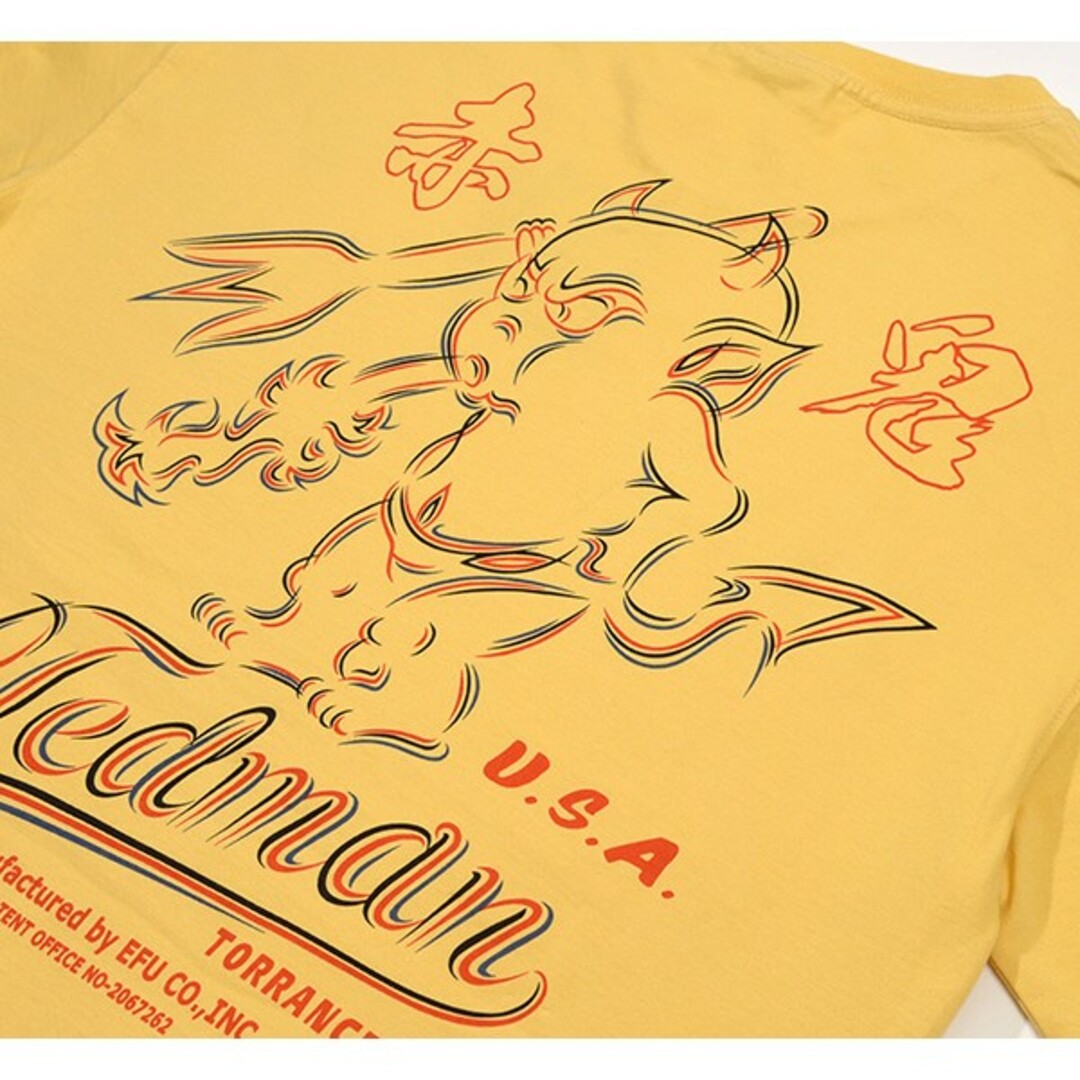 TEDMAN(テッドマン)のテッドマン/Tシャツ/カスタード/TDSS-565/エフ商会/カミナリモータース メンズのトップス(Tシャツ/カットソー(半袖/袖なし))の商品写真