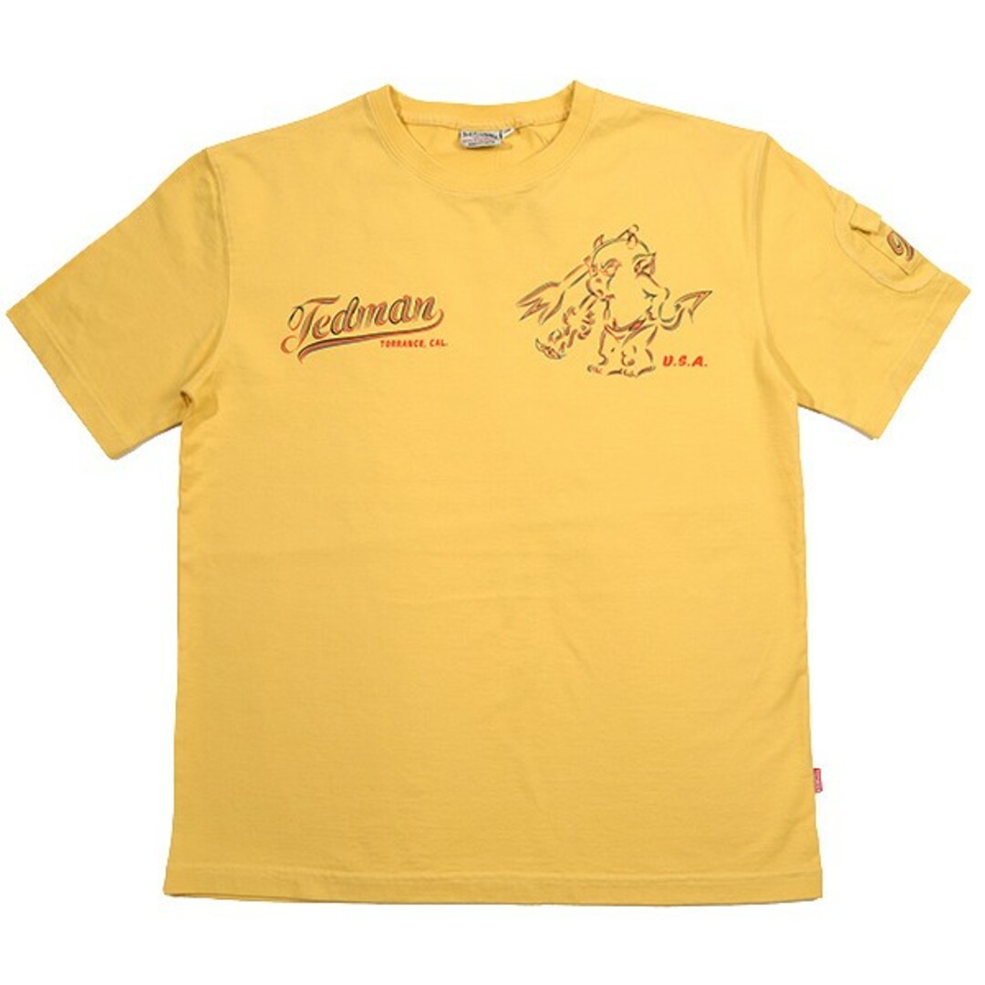 TEDMAN(テッドマン)のテッドマン/Tシャツ/カスタード/TDSS-565/エフ商会/カミナリモータース メンズのトップス(Tシャツ/カットソー(半袖/袖なし))の商品写真