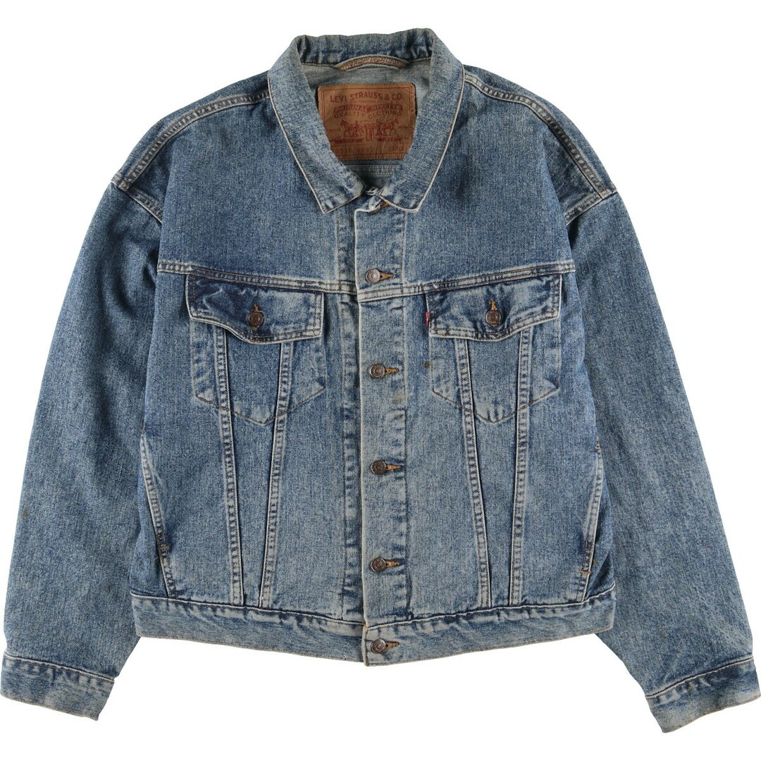 Levi's(リーバイス)の古着 90年代 リーバイス Levi's 70598-4891 デカパッチ デニムジャケット Gジャン USA製 メンズL ヴィンテージ /eaa426550 メンズのジャケット/アウター(Gジャン/デニムジャケット)の商品写真