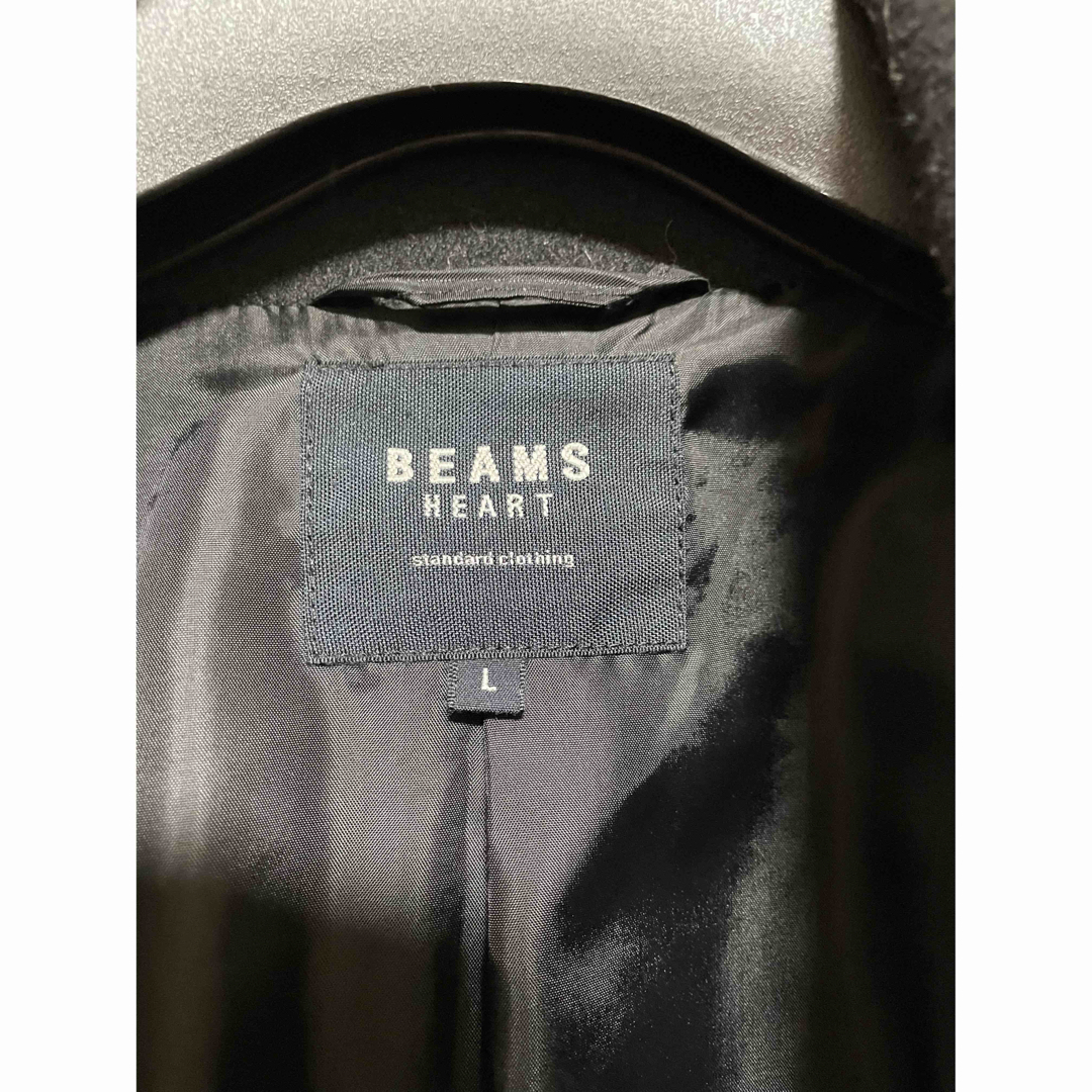 BEAMS(ビームス)のBeams Heart タイロッケンコート ロングコート 黒 ブラック ウール メンズのジャケット/アウター(チェスターコート)の商品写真