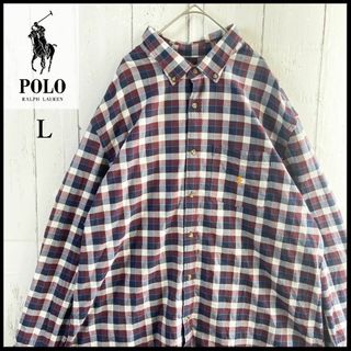 ポロラルフローレン(POLO RALPH LAUREN)のRalph Lauren ラルフローレン 90’s 長袖 シャツ チェック柄 L(シャツ)