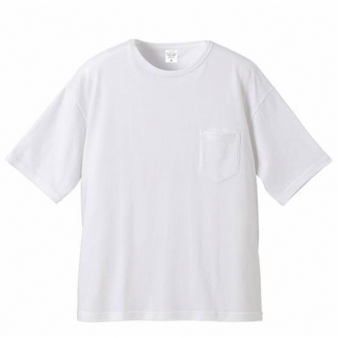 UnitedAthle(ユナイテッドアスレ)のunited athle ポケット付き　ビッグシルエット　Tシャツ　白　美品 メンズのトップス(Tシャツ/カットソー(半袖/袖なし))の商品写真