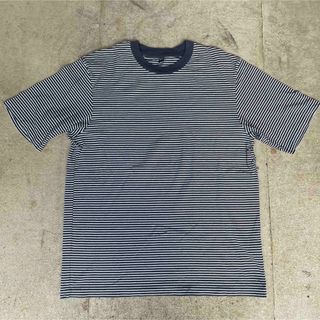 ユニクロ(UNIQLO)のUNIQLO ユニクロ ボーダー Tシャツ ブルー×ホワイト Lサイズ メンズ(Tシャツ/カットソー(半袖/袖なし))