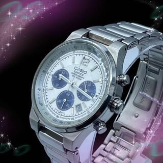 カシオ(CASIO)の《美品　稼動品》　カシオ　エディフィス　クロノグラフ　メンズ腕時計　クォーツ(腕時計(アナログ))