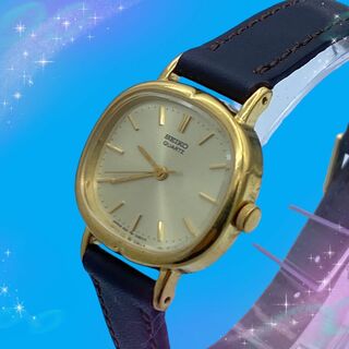 セイコー(SEIKO)の《美品　稼動品》　セイコー　防水　レディース腕時計　ゴールド文字盤　クォーツ(腕時計)