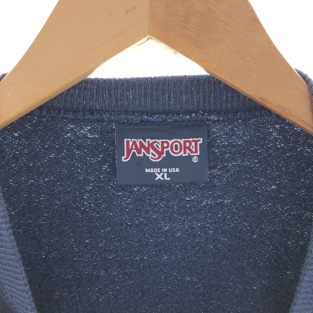 JANSPORT(ジャンスポーツ)の古着 90年代 ジャンスポーツ JANSPORT カレッジスウェットシャツ トレーナー USA製 メンズXL ヴィンテージ /eaa390182 メンズのトップス(スウェット)の商品写真