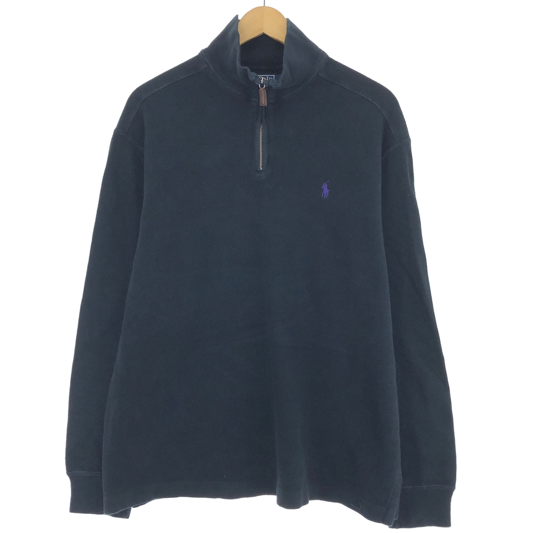 Ralph Lauren(ラルフローレン)の古着 ラルフローレン Ralph Lauren POLO by Ralph Lauren ハーフジップスウェットシャツ トレーナー メンズL /eaa427714 メンズのトップス(スウェット)の商品写真