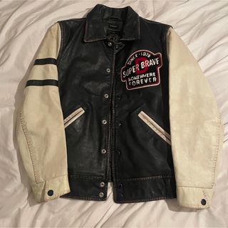 ディーゼル(DIESEL)の【DIESEL】カウレザー ジャケット スタジャン ワッペン(レザージャケット)