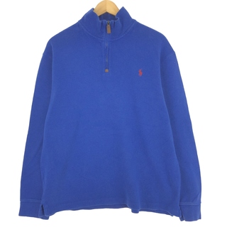 ラルフローレン(Ralph Lauren)の古着 ラルフローレン Ralph Lauren POLO RALPH LAUREN ハーフジップスウェットシャツ トレーナー メンズL /eaa427719(スウェット)