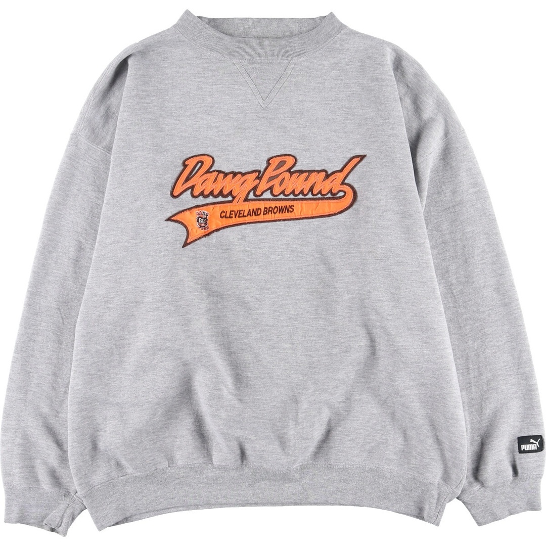 PUMA(プーマ)の古着 プーマ PUMA NFL CLEVELAND BROWNS クリーブランドブラウンズ スウェットシャツ トレーナー メンズXL /eaa411461 メンズのトップス(スウェット)の商品写真