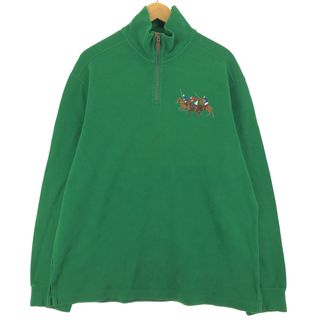 ラルフローレン(Ralph Lauren)の古着 ラルフローレン Ralph Lauren POLO by Ralph Lauren ハーフジップスウェットシャツ トレーナー メンズXL /eaa427201(スウェット)