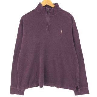 ラルフローレン(Ralph Lauren)の古着 ラルフローレン Ralph Lauren POLO RALPH LAUREN ハーフジップスウェットシャツ トレーナー メンズL /eaa423409(スウェット)