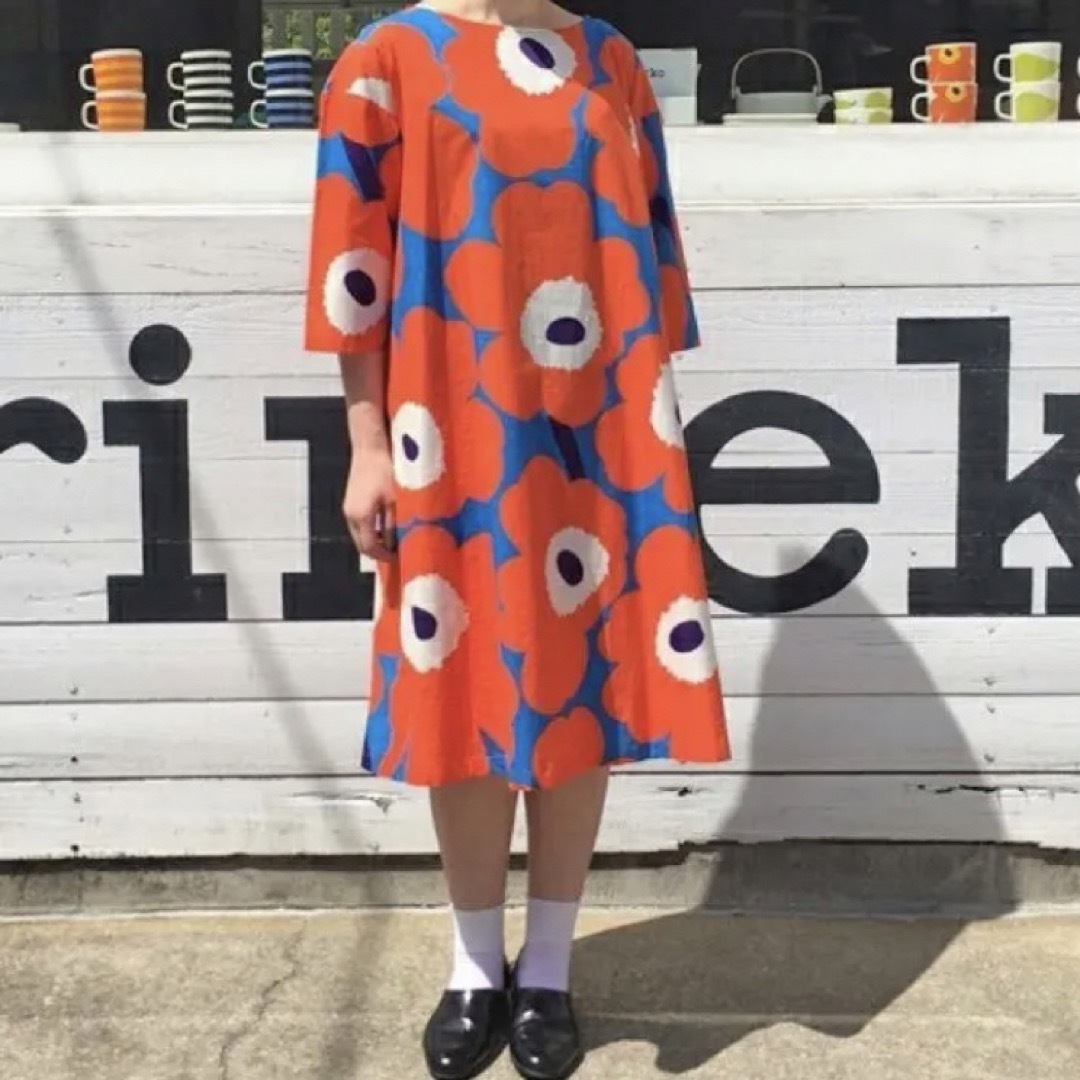 marimekko(マリメッコ)の【新品・希少】marimekko マリメッコ ワンピース　ウニッコ柄 レディースのワンピース(ひざ丈ワンピース)の商品写真