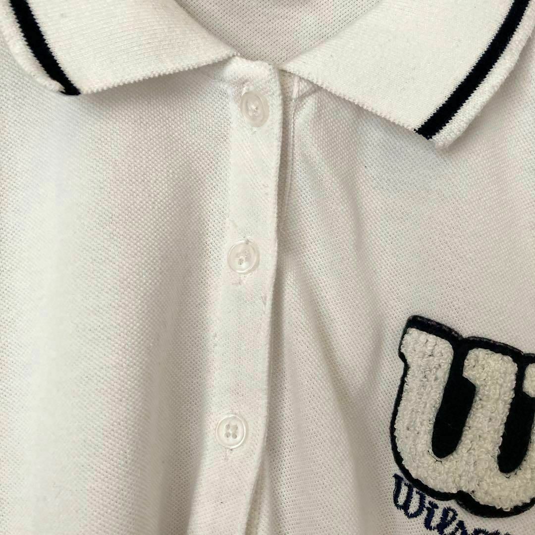 wilson(ウィルソン)のWilson ウィルソン ポロシャツ ワッペンロゴ 半袖 ゴルフウェア テニス スポーツ/アウトドアのゴルフ(ウエア)の商品写真
