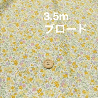 小花柄　ブロード生地　3.5m(生地/糸)