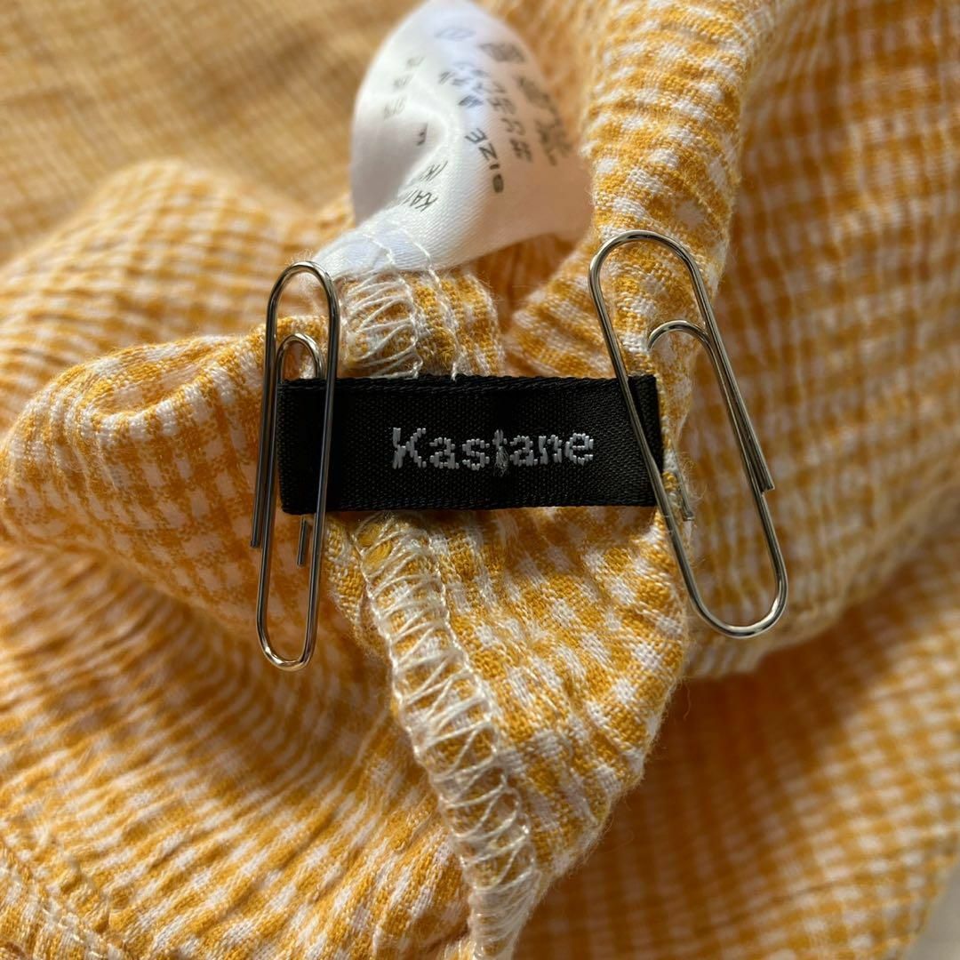Kastane(カスタネ)のKastane カスタネ ギンガムシャーリングパフスリーブワンピース レディースのワンピース(ひざ丈ワンピース)の商品写真