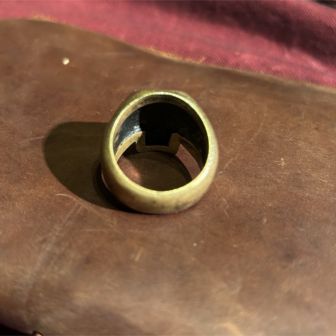 真鍮　ブラス　スカルリング　 メンズのアクセサリー(リング(指輪))の商品写真