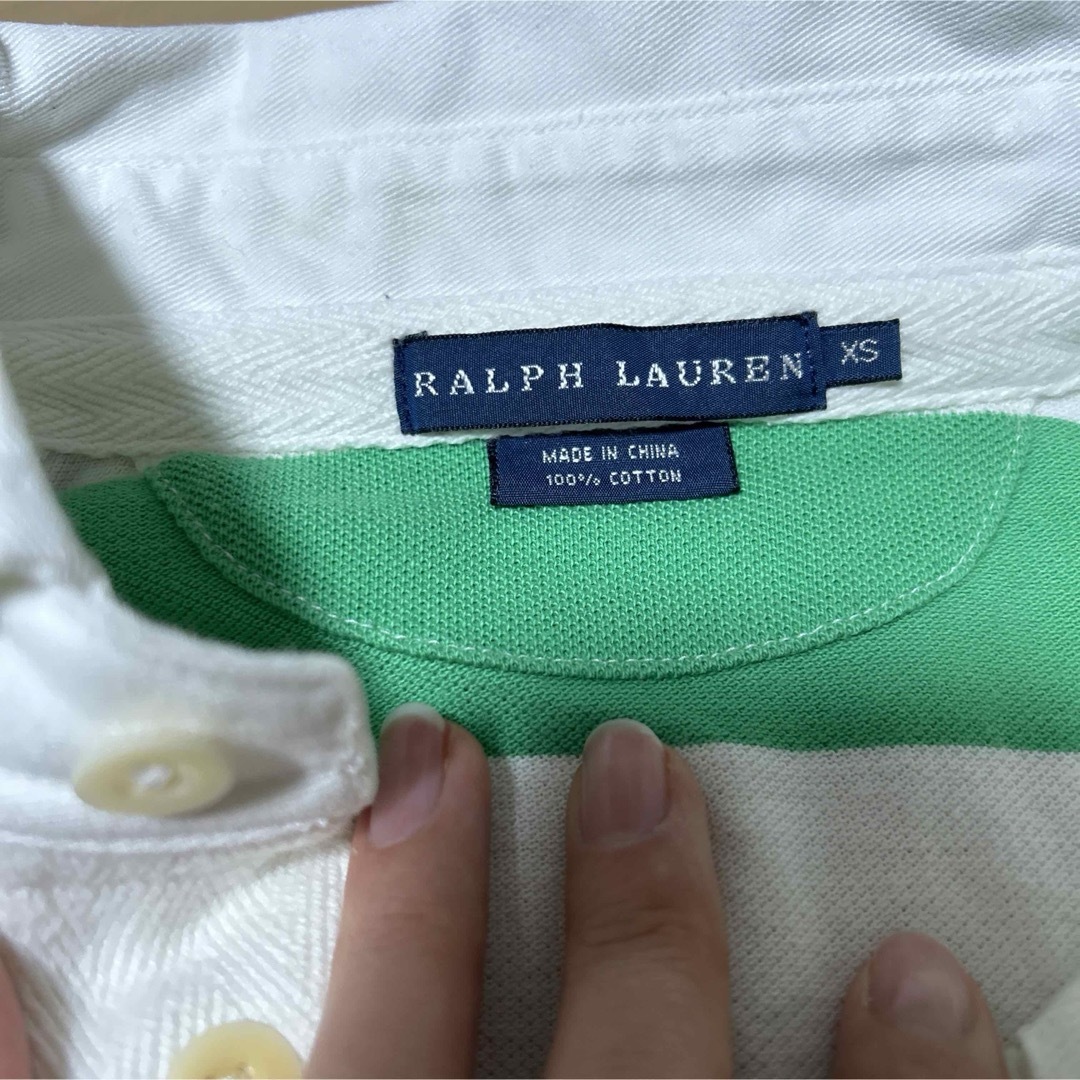 Ralph Lauren(ラルフローレン)の美品　ラルフローレン　 ボーダーポロシャツ　XS レディースのトップス(ポロシャツ)の商品写真