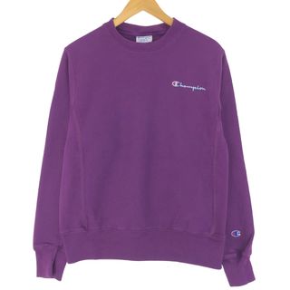 チャンピオン(Champion)の古着 チャンピオン Champion リバースウィーブ 復刻 単色タグ ロゴスウェットシャツ トレーナー メンズS /eaa426478(スウェット)