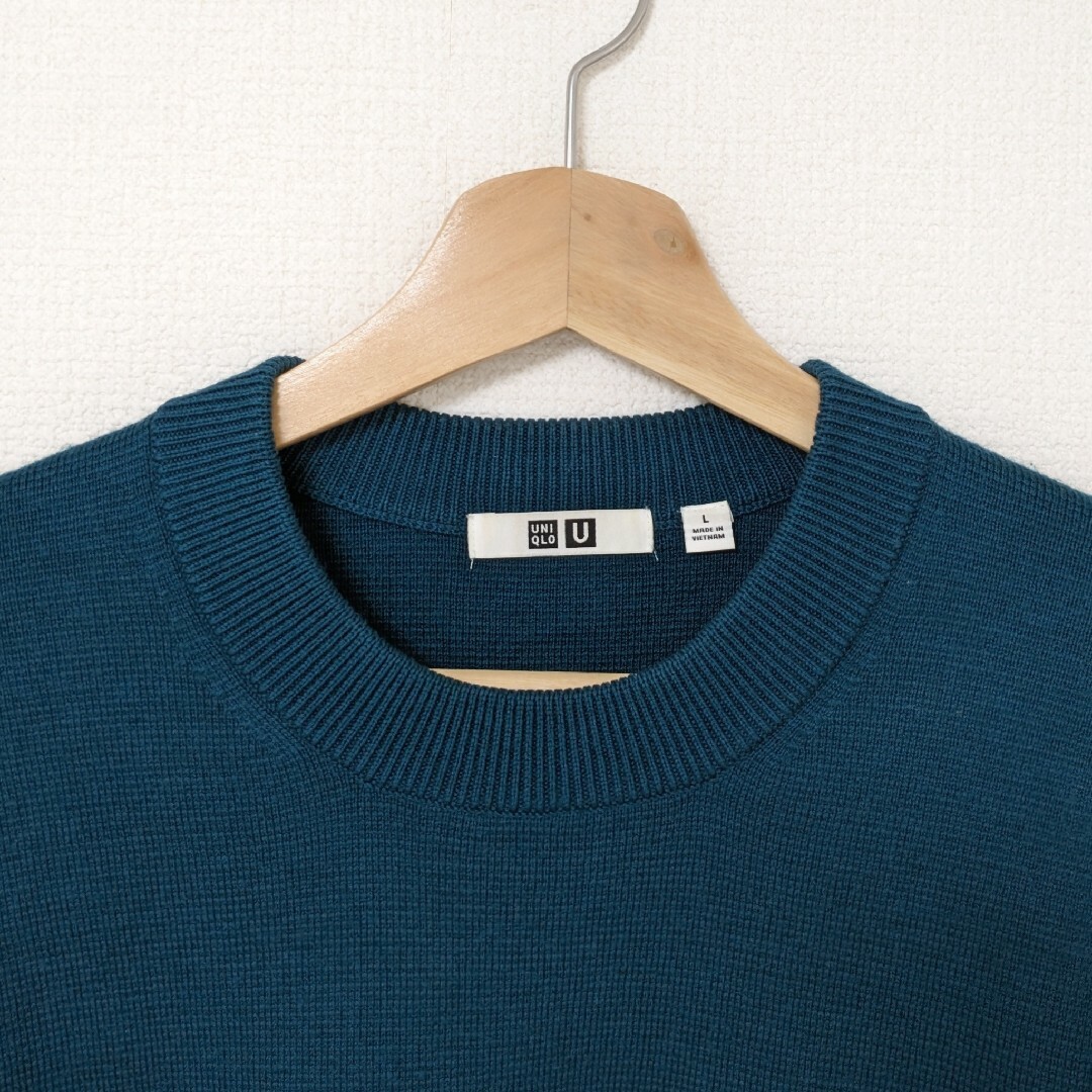 UNIQLO(ユニクロ)の美品「UNIQLO U ミラノリブクルーネックセーター」L / ユニクロ　ユー メンズのトップス(ニット/セーター)の商品写真