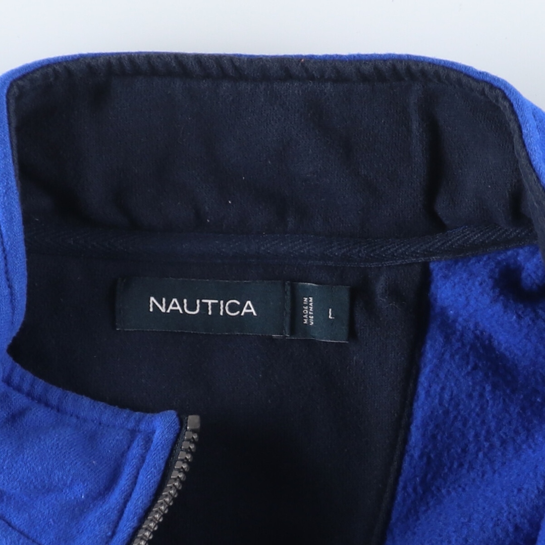 NAUTICA(ノーティカ)の古着 ノーティカ NAUTICA ハーフジップスウェットシャツ トレーナー メンズL /eaa411190 メンズのトップス(スウェット)の商品写真