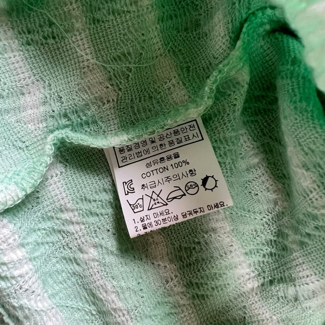 【新品】春色 長袖Tシャツニット ピンク 緑 キッズ/ベビー/マタニティのキッズ服女の子用(90cm~)(Tシャツ/カットソー)の商品写真