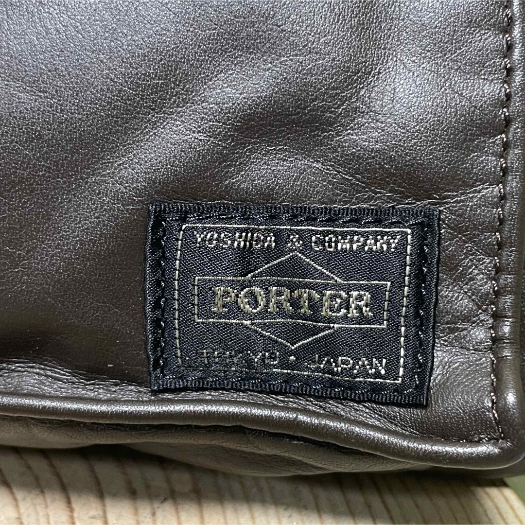 PORTER(ポーター)のポーター PORTER レザー クラッチバッグ 伊勢丹 限定 クラチカ タンカー メンズのバッグ(セカンドバッグ/クラッチバッグ)の商品写真