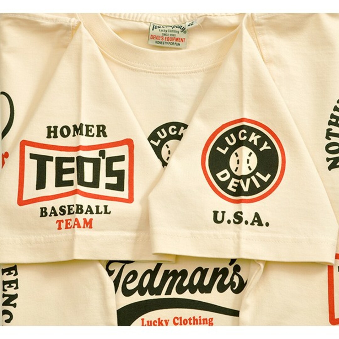 TEDMAN(テッドマン)のテッドマン/Tシャツ/ホワイト/TDSS-563/エフ商会/カミナリモータース メンズのトップス(Tシャツ/カットソー(半袖/袖なし))の商品写真