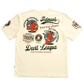 テッドマン(TEDMAN)のテッドマン/Tシャツ/ホワイト/TDSS-563/エフ商会/カミナリモータース(Tシャツ/カットソー(半袖/袖なし))