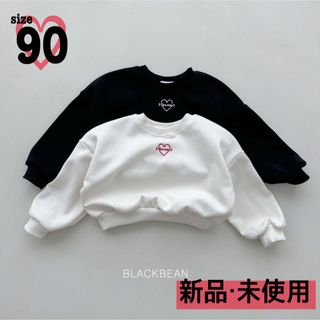 【即購入ok】トレーナー 黒 白 女の子 春(Tシャツ/カットソー)