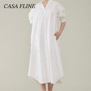 カーサフライン(CASA FLINE)の未使用 タグ付き✨ カーサフライン シャツガウンロングドレス ワンピース(ロングワンピース/マキシワンピース)