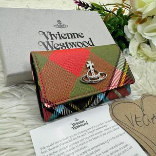 ヴィヴィアンウエストウッド(Vivienne Westwood)の未使用 入手困難 ヴィヴィアン キーケース 4連 ケリー タータンチェック(キーホルダー)