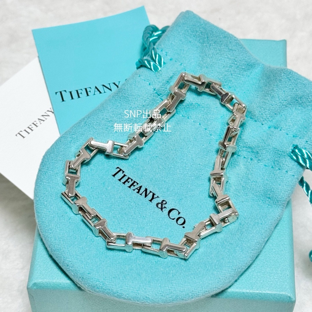 Tiffany & Co.(ティファニー)のティファニー 美品 Tナロー リンク チェーン ブレスレット シルバー 925 レディースのアクセサリー(ブレスレット/バングル)の商品写真
