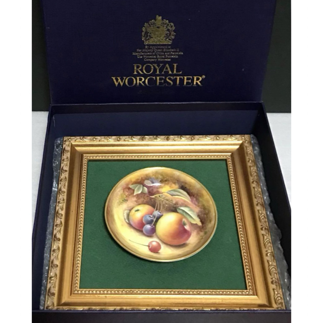 Royal Worcester(ロイヤルウースター)の★美品　ロイヤルウースター　ペインテッドフルーツ　額装プレート インテリア/住まい/日用品のインテリア小物(置物)の商品写真