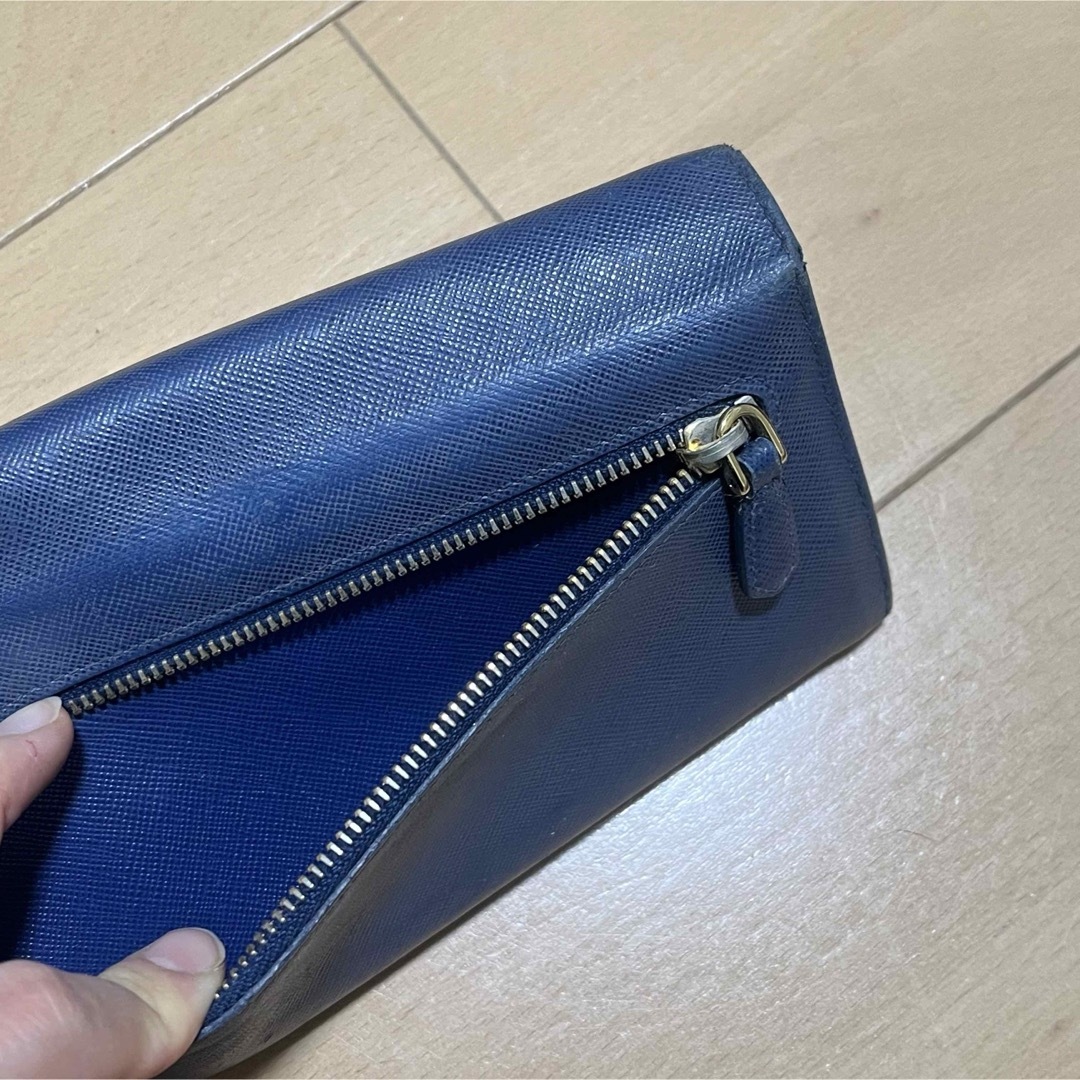 PRADA(プラダ)のPRADA プラダ 長財布 ブルー レディースのファッション小物(財布)の商品写真