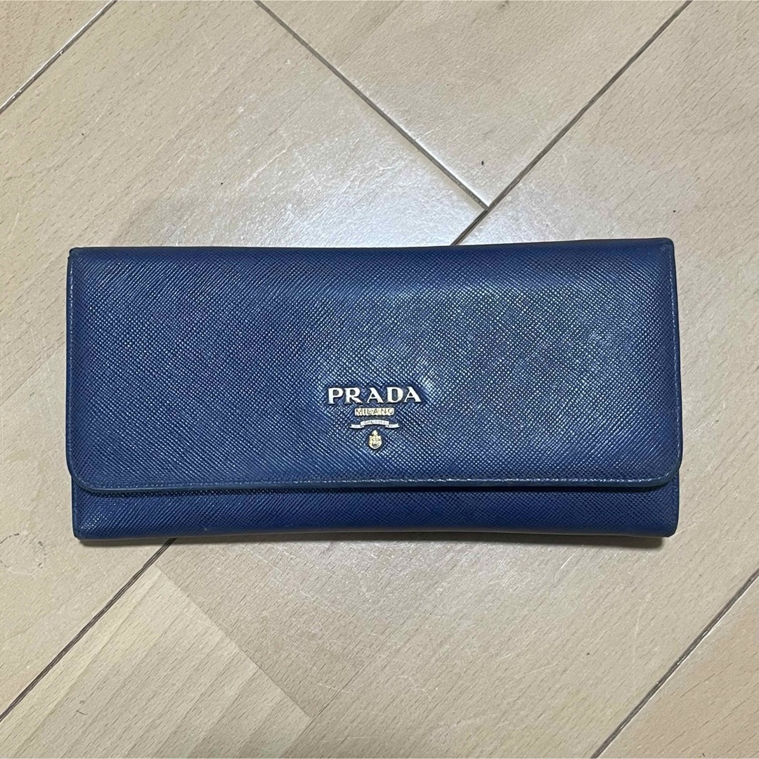 PRADA(プラダ)のPRADA プラダ 長財布 ブルー レディースのファッション小物(財布)の商品写真