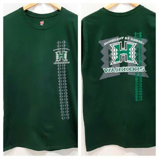 ヘインズ(Hanes)のHanes　ヘインズ　ハワイ大学ウォーリアーズTシャツ　アメフト　カレッジ(Tシャツ/カットソー(半袖/袖なし))