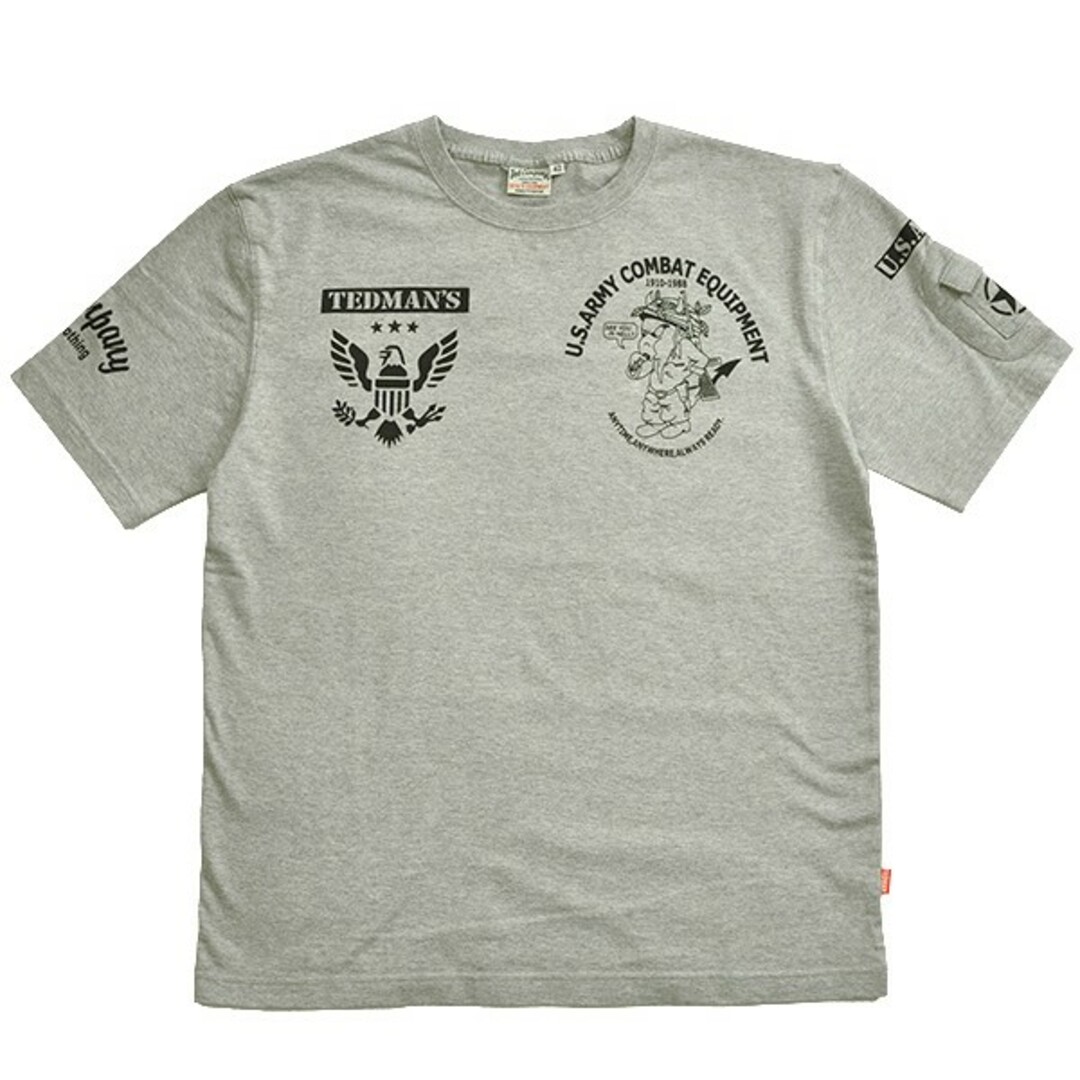 TEDMAN(テッドマン)のテッドマン/Tシャツ/ASH/TDSS-564/エフ商会 メンズのトップス(Tシャツ/カットソー(半袖/袖なし))の商品写真