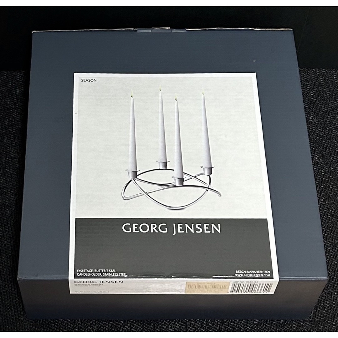 Georg Jensen(ジョージジェンセン)の★元箱付属　美品　ジョージジェンセン　シーズンキャンドル インテリア/住まい/日用品のインテリア小物(置物)の商品写真