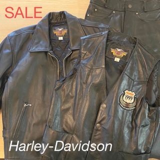 ハーレーダビッドソン(Harley Davidson)の未使用・非売品　Harley-Davidson レザー3点セット　希少・限定品(ライダースジャケット)