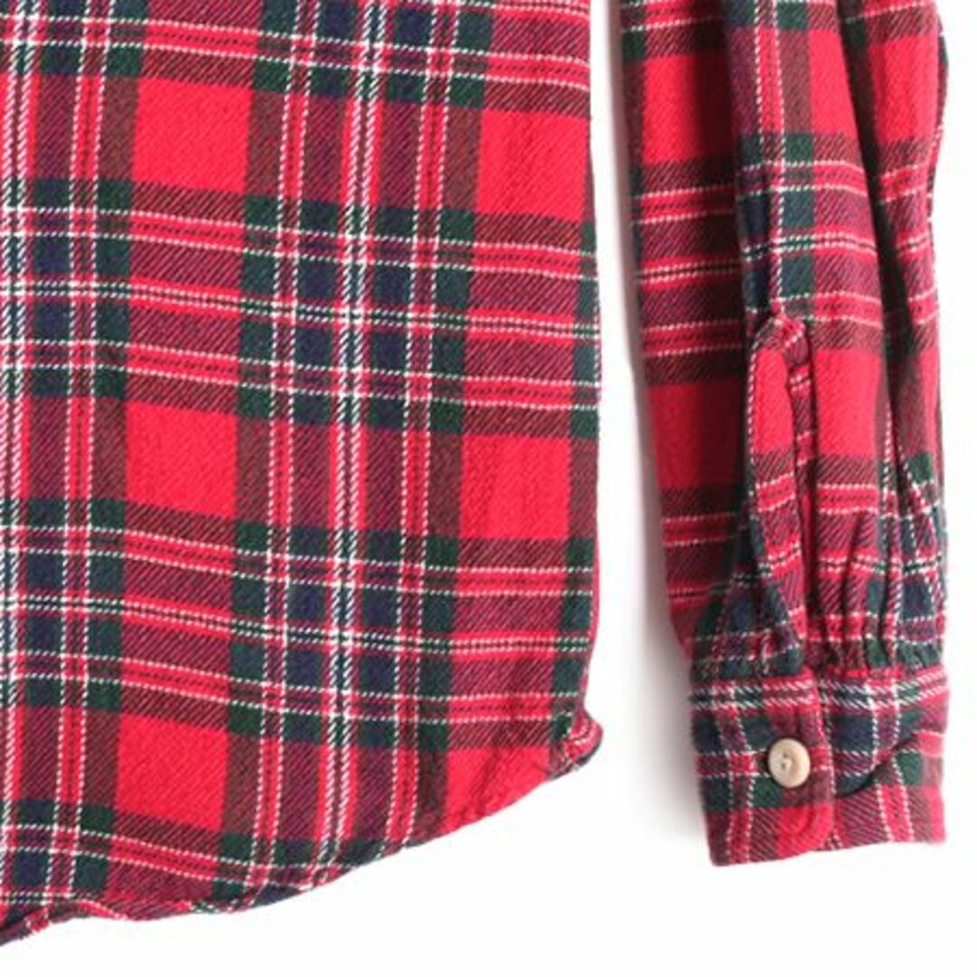 Ralph Lauren(ラルフローレン)の90s ポロ ラルフローレン チェック ヘビー フランネル シャツ メンズ L / 90年代 オールド コットン ネルシャツ ポケット付き ポニー無し メンズのトップス(シャツ)の商品写真