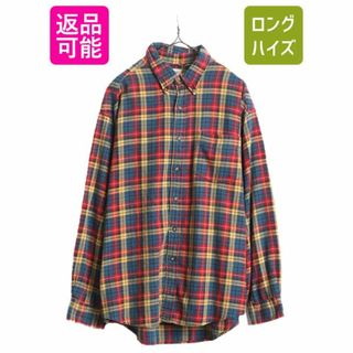 00s OLD GAP チェック ボタンダウン フランネル シャツ メンズ XL / オールド ギャップ コットン ポケット付き ネルシャツ 大きいサイズ (シャツ)