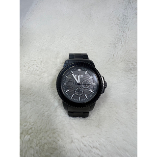 ヴェルサーチ(VERSACE)のVersace ヴェルサーチ 腕時計 ガンメタル 美品(腕時計(アナログ))