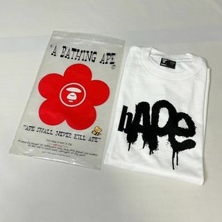 アベイシングエイプ(A BATHING APE)の90s デッド 初期 A BATHING APE スプレー Tシャツ 裏原 M(Tシャツ/カットソー(半袖/袖なし))