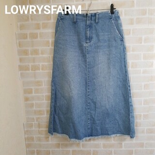 ローリーズファーム(LOWRYS FARM)のLOWRYSFARM カットオフデニムスカート(ロングスカート)