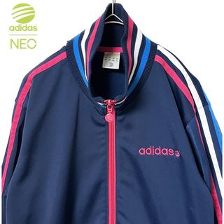 アディダス(adidas)のアディダス ジャージ トラックジャケット 長袖 ジップアップ M ネイビー(トレーニング用品)