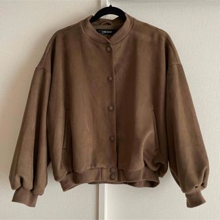 ザラ(ZARA)のZARA フェイクスエード　ブルゾン　ブラウン(ブルゾン)