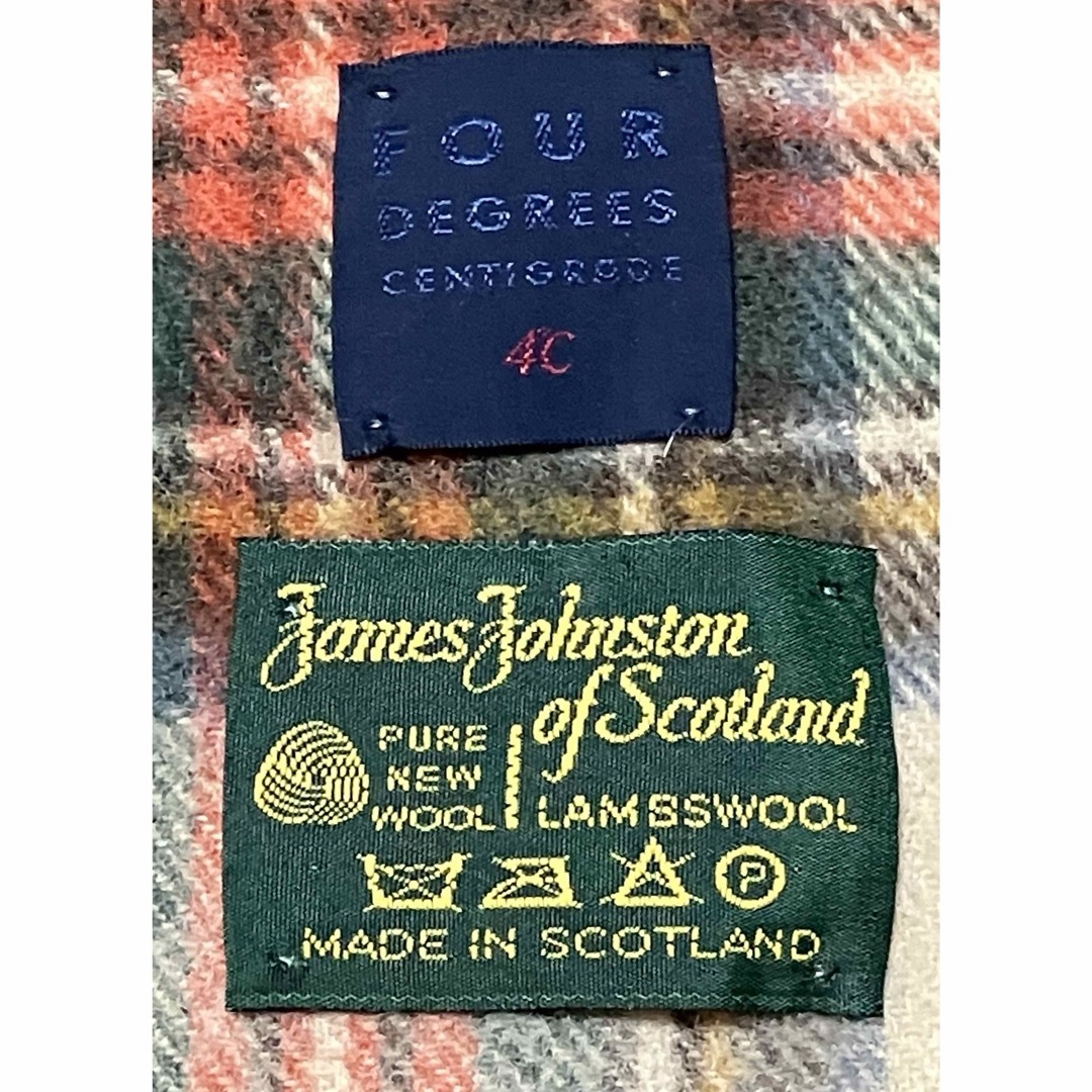 4℃(ヨンドシー)のJames Jolmston of Scotland 4℃ チェックマフラー レディースのファッション小物(マフラー/ショール)の商品写真